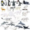 26 Stück Arktis Antarktis Ozean Meer Tierfiguren, Mini Kunststoff Polar Tier Figur, Pinguin Eisbär Robbe Schneeeule unter dem Meer Leben Figuren Geburtstag Kuchen Topper Geschenk Osterei Füller