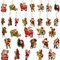 46 Pcs Christmas Victorian Style Wood Ornaments Decorations, Vintage Santa Claus Kids Wood Hanging Signs Pendant for Home Door Windows Xmas Party Decoration