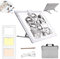 A3 LED Light Pad with Carry Bag, Wireless Battery LED Light Pad with Stand Rechargeable 6 Adjustable Brightness Tracing Light Box Pad for Drawing Sketching Animation Weeding Vinyl（White）