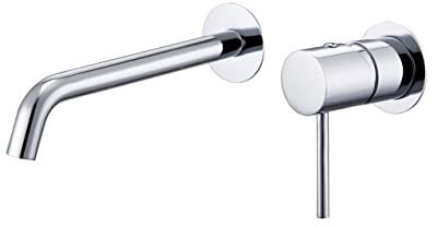 Mice - Grifo empotrado monomando de lavabo con montaje a la pared - grifos empotrados de baño para lavamanos - Color Cromado SERIE MONZA GLM039