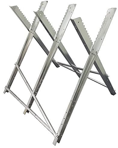 Saw Horse Log Holder Heavy Duty Chainsaw Metal RocwooD Sawing Serrated 150KG