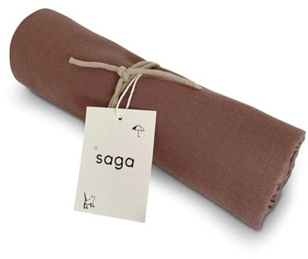Saga Copenhagen Swaddle für Baby's, Baumwolle, 100x100cm | Hula - Clove