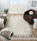 MY-RUG Großformatiger Designer Teppich Meera 1 - 290x200cm rechteckig, weiches Creme für Luxus