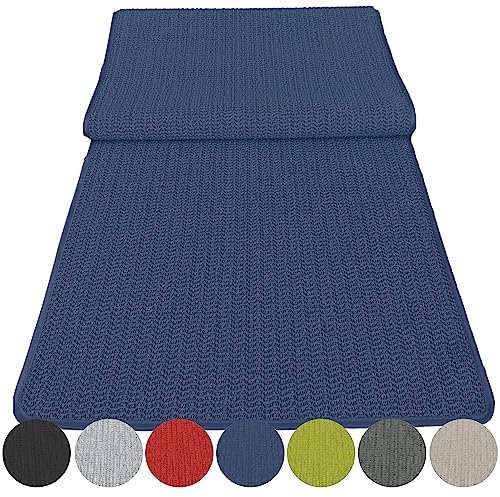 Outdoor Tischläufer Schaum 40x140cm Schaumtischdecke abwischbar Garten Tischtuch wasserfest Tischdecke Tischband wasserabweisend (Navyblau)