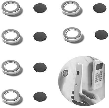 WYNOTT 6 Pcs Magnetic Remote Control Holder,Wall Mounted Magnetic Brackets for TV remote control, Air conditioning remote control, Patch board, router, etc