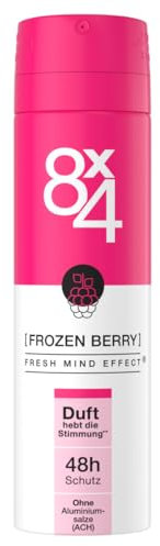 8X4 Frozen Berry Deospray, Deodorant mit fruchtig-floralem Duft, erfrischendes Deo ohne Aluminium (ACH) mit 48h Schutz für jeden Hauttyp (150 ml)