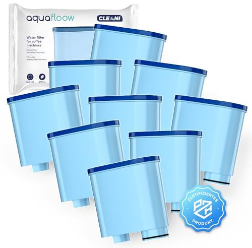 Aquafloow 9x Wasserfilter CLEANI für Saeco und Philips Kaffeevollautomaten | Kompatibel mit Philips AquaClean CA6903/10 CA6903/22 CA6903 Kalkfilter, Filterpatrone für Saeco und Philips Kaffeemaschinen