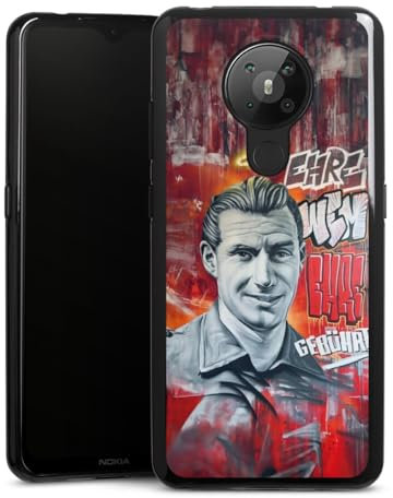 DeinDesign Silikon Hülle kompatibel mit Nokia 5.3 Case schwarz Handyhülle 1. FC Kaiserslautern Fritz Walter 1. FCK
