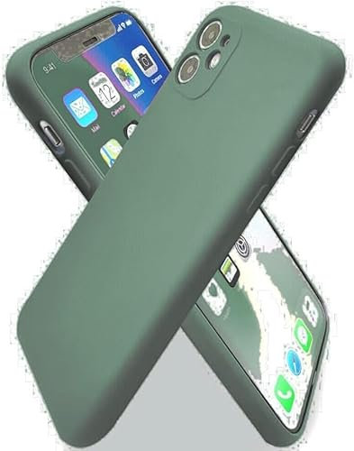 Case for iphone 12 Mini - Silicone Protective Cover with Anti-Scratch Design and Camera Bump for iphone 12 Mini 5.4-Inch (Amry Green)