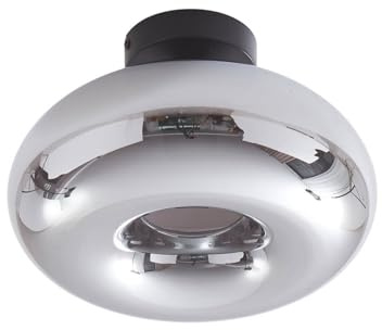 Lindby Deckenlampe Zehra (Modern) in Schwarz aus Glas (1 flammig, E27) - Deckenleuchte Lampe Flurleuchte