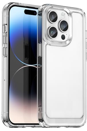 AQ Mobile Cover per Apple iPhone 15 Pro Trasparente Silicone Morbida Soft Case Resistente a Shock anti-shock Bumper