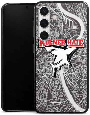 Slim Case extra dünn kompatibel mit Samsung Galaxy S24 Silikon Handyhülle schwarz Hülle Offizielles Lizenzprodukt Kölner Haie Eishockey