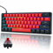 SOLIDEE 60% Wired mechanische Gaming-Tastatur,RGB Hintergrundbeleuchtung,Anti-Ghosting NKRO,programmierbare Makrotasten,61 Tasten Hot Swappable Tastatur(Gateron Optical Red,61 Milan)