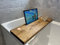 Urban Reclamation Wyedale Bath Board | Bath Caddy | Rustic Timber Bath Tray | Handmade Solid Wood Bath Tub Wine Glass Tablet Phone Candle Holder (Dark Oak, 65 cm)