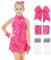 Ragelion Pailletten-Kostüm Tanzkleid Hip Hop Kleidung Mädchen Kleid Glitzer Kostüme für Kinder (Rose, 120)