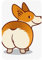 Corgi Dog Funny Butt, Rectangle Magnetic Refrigerator Sticker Acrylic Fridge Magnets Furniture Decoration 1pc