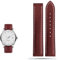 SAAWEE Echtes Lederarmband für Omega Seamaster 300 150 Speedmaster 007 AT150 Braunes Herrenarmband 20mm 22mm(B browm,20mm)