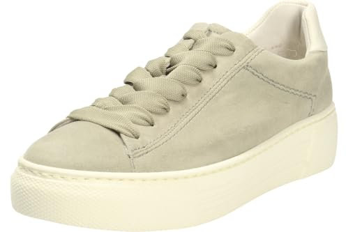 Gabor Damen Low-Top Sneaker, Frauen Halbschuhe,Freizeitschuhe,Laufschuhe,schnürschuhe,schnürer,Sportschuhe,Schilf/Creme(S.Uni),39 EU / 6 UK