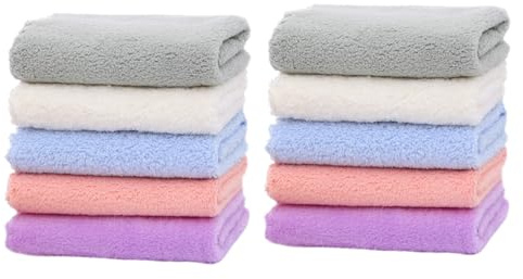 TOYANDONA 10 Stück Babywaschlappen aus Weichem Korallenvlies Atmungsaktiv und Sanft zur Haut für Säuglinge und Kleinkinder Beim Täglichen Bad