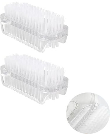 Yeenano Handwaschbürste,2 Stück Doppelseitige Nagelbürste Handbürste Kunststoff Nagelbürste Fingerbürste Nagelbürste Hart Fingernagelbürste Handbürsten für Reinigung Nagel,Bad Waschbecken