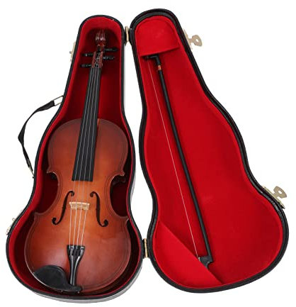 Alipis Miniatur Violine Modellbausatz Aus Kreative Geige Zur Dekoration Ideal Foto Requisite Oder Sammlerstück Dunkelrot Perfekt Für Musikliebhaber Und Bastler