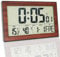 Crosstime Digital Wanduhr Funk mit Temperaturanzeige und Feuchtigkeitsanzeige, Digitale Funkuhr mit Hintergrundbeleuchtung, Kuststoff Holzmaserung, 20,1 x 12,4cm