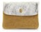 Double Tree - Petit Porte-Monnaie Cartes Cuir Véritable Daim Irisé Femme - Mini Portefeuille Cuir Itailien Compact - Format Enveloppe Court - Tendance Léger Pratique - Moutarde