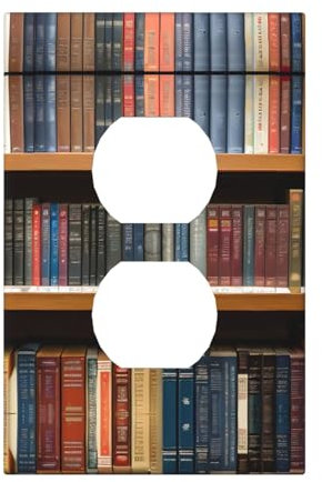 Estantería de biblioteca, 1 cubierta de salida impresa, 1 placa de pared de tamaño estándar, cubiertas de placas frontales de policarbonato de doble salida