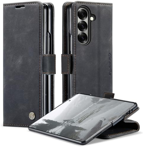 Phernykas Cover per Z Fold 7 Libro Pelle Portafoglio, [Porta Carte] [Magnetica] Premium PU Flip Wallet Custodia Cellulare Protection per Samsung Fold 7 Leather Case, Nero