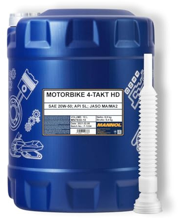 10L Mannol 4-Takt Motorbike 20W-50 HD Motoröl
