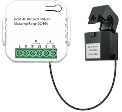 Tuya Wifi Contatore Di Energia Intelligente Solare Fotovoltaico Consumo Produzione Misuratore Monitoraggio Bidirezionale Controllo APP CT Facile Da Usare E Sicuro(1CT)