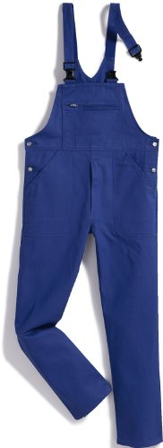 BP Workwear Basic 1413-060-13 Latzhose - Verstellbarer Bund - Kunststoff-Clip-Verschlüsse - Reine Baumwolle - Schlanke Passform - Größe: 106 - Farbe: königsblau
