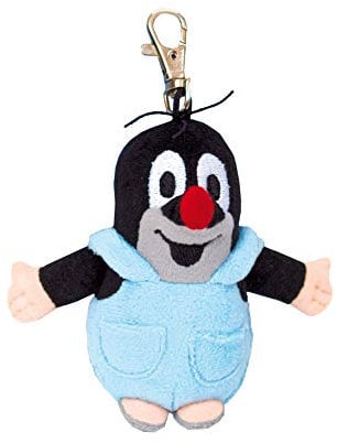 Schlüsselanhänger Der kleine Maulwurf mit blauer Hose Karabinerhaken