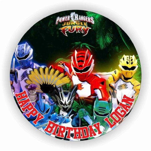 Birthday Bazaar Power Rangers Jungle Fury Cake Topper : 7.5 Icing
