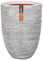 Capi Europe - Vase élégant Bas Rib NL - 46x58 - Ivoire - Ouverture Ø38 - Pot pour Une Utilisation à l'intérieur et à l'extérieur - Incassable - 100% Recyclable - KOFI783