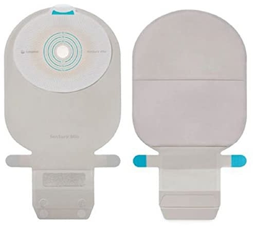 SenSura Mio Gefilterter Stomabeutel Einteiliges System Midi 3/8 bis 1-3/4 Zoll Stoma Drainable Flach, Trim Fit, 10461 - Box mit 10 Stück