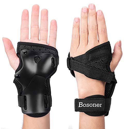 Wrist Guard, BOSONER Wrist Guards for Roller Skating, Skateboarding, Wristsavers Brace Protective Gear for Adults/Kids/Youth (1 Pair)