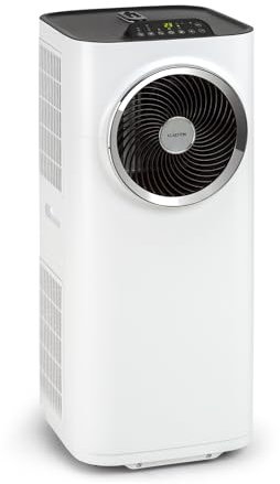 Klarstein Kraftwerk Smart 12K Aire Acondicionado Portátil - 12,000 BTU, 35-59 m², Control App & Alexa, 3 Niveles de Ventilación, Deshumidificador, Modo Nocturno, Silencioso, Temporizador 24h, Blanco