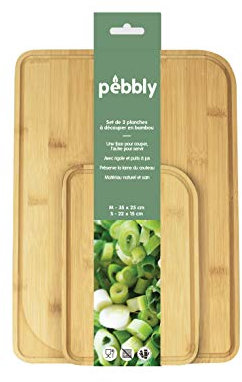 Pebbly NBA165 - Set de deux planches à découper avec rigole S + M