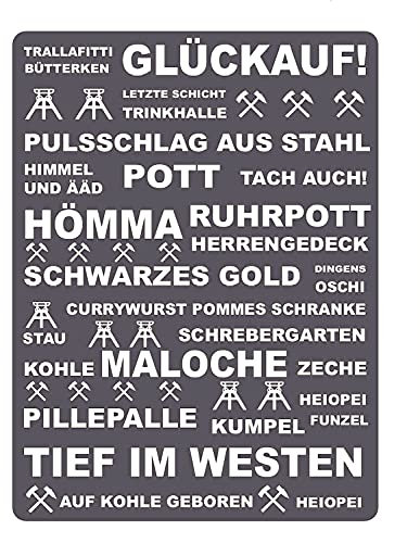 PAD - Decke - Kuscheldecke - Ruhrpott - Ruhrgebiet - mit Schlagwörtern zum Thema Ruhrgebiet - 150x200cm
