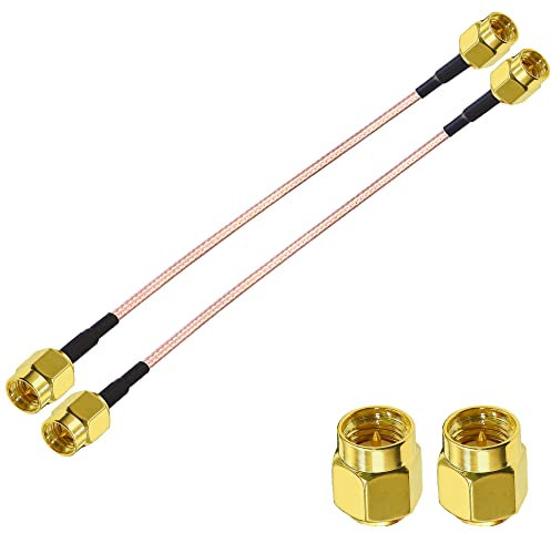 TUOLNK 2er Pack 6 Zoll SMA zu SMA Adapterkabel RG316 SMA Stecker zu SMA Stecker (15cm) WiFi Antennenverlängerungskabel für Antennen/HF Koaxialkabel SMA Stecker zu SMA Stecker Koaxialkabel