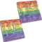 SYNERLOGIC (1 set) Mac OS + Word/Excel (for Mac) Shortcuts Stickers Bundle | No-Residue Laminated Vinyl Cheatsheet MacBook Keyboard Stickers 83 x 83 mm (Rainbow, 1 set)
