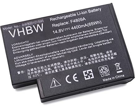 vhbw Akku kompatibel mit HP/CompaQ EVO N1010, N1010V, N1050, N1050v Notebook (4400mAh, 14,8V, Li-Ion)