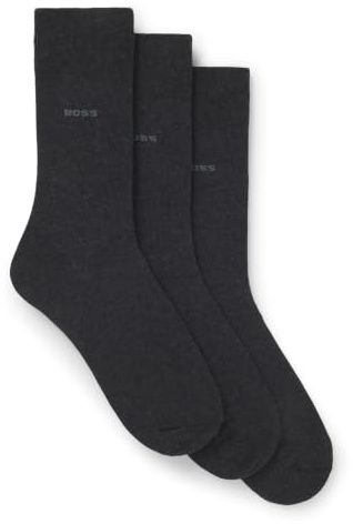 BOSS Herren 3P RS Uni Colors CC Mittelhohe Socken aus Baumwoll-Mix im Dreier-Pack
