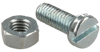 tecuro Lochbandschrauben M6 x 16 mm, komplett mit Mutter & Schraube (100 Stück) - LBSM616