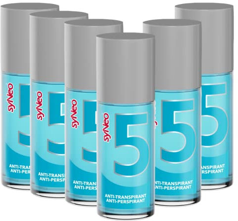 syNeo 5 Antitranspirant Deo Roll-On – 5-Tage-Wirkung – gegen starkes Schwitzen & Geruch – Deoroller für Achseln – dermatologisch getestet – für Damen & Herren – Made in Germany – 6er Pack (6 x 50 ml)