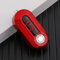 HooRLZ FIAT Schlüsselhülle, Silikon Schlüssel Cover für F-iat 500 FIAT 500C Doblo Ducato Brava Bravo Grande Punto Punto Panda Evo Qubo Fiorino Schlüsselhülle, Autoschlüssel Hülle FIAT - Rot