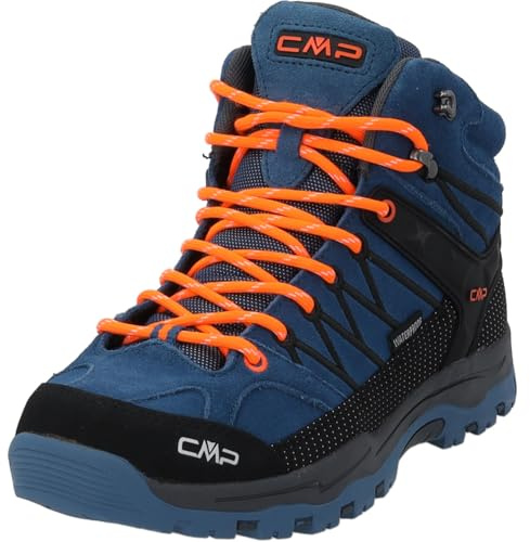 CMP Unisex Kinder Kids Rigel Mid Trekking Shoes WpTrekking-Schuhe | Clima Protect, rockene Füße, atmungsaktiv, griffige Sohle, schnelles Schnüren, stabiler Knöchelhalt, Lederschuhe, Outdoor