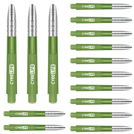 CyeeLife Dart Schäfte 15 Stück 48mm Grün 2BA Dartpfeile shafts