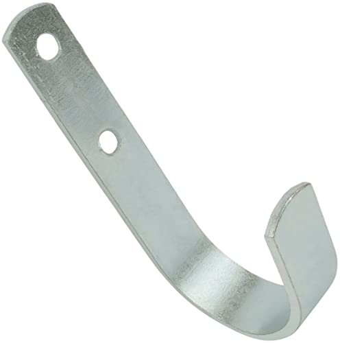 Aerzetix - C58695 - Gancio piatto di stoccaggio semplice universale 110x60mm - supporto a parete - in acciaio - sospensione appendere bicicletta garage officina casa - colore grigio